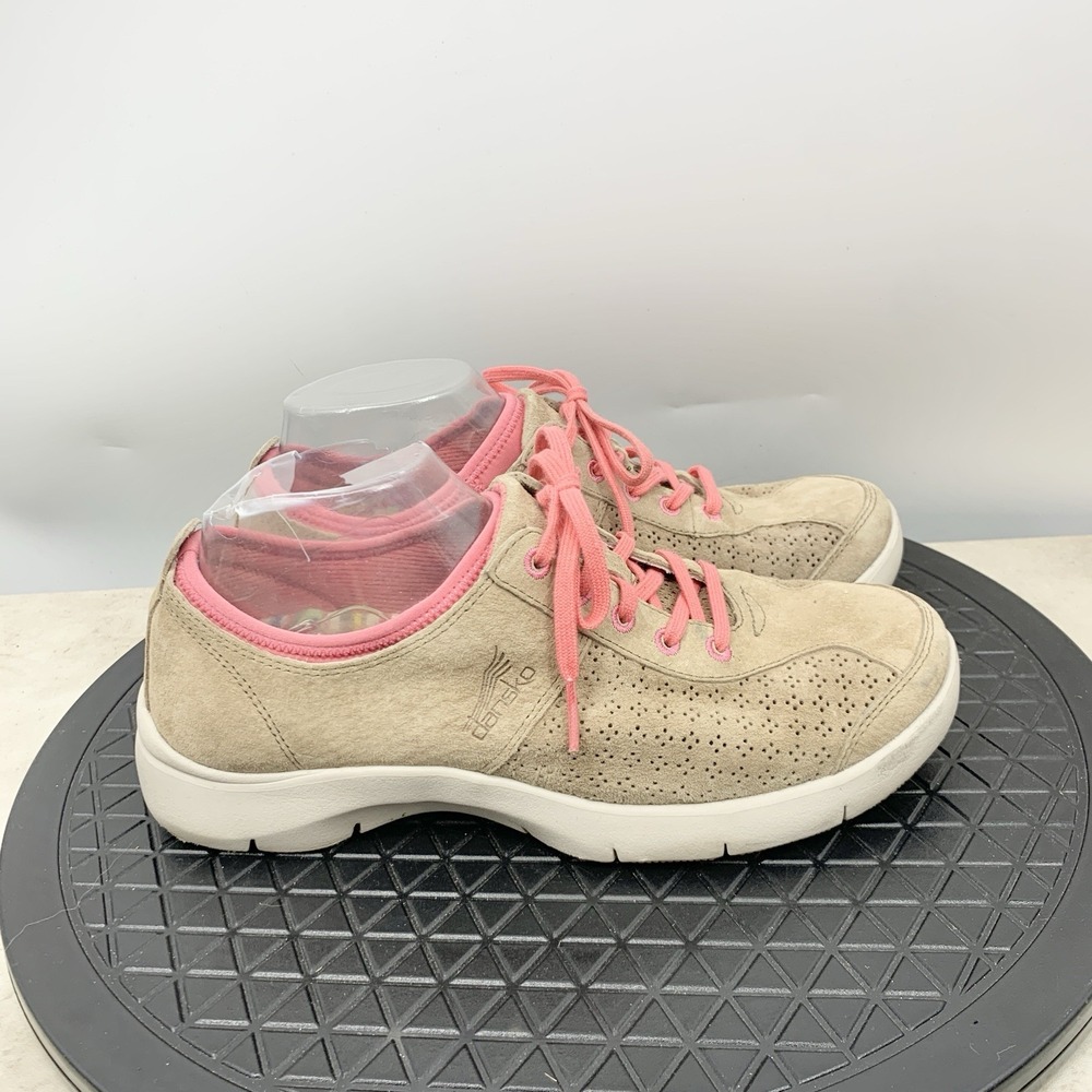 Dansko Sneakers Women 39 Size 8.5 9 Shoes Brown Leather Pink Low Lace‎ Up